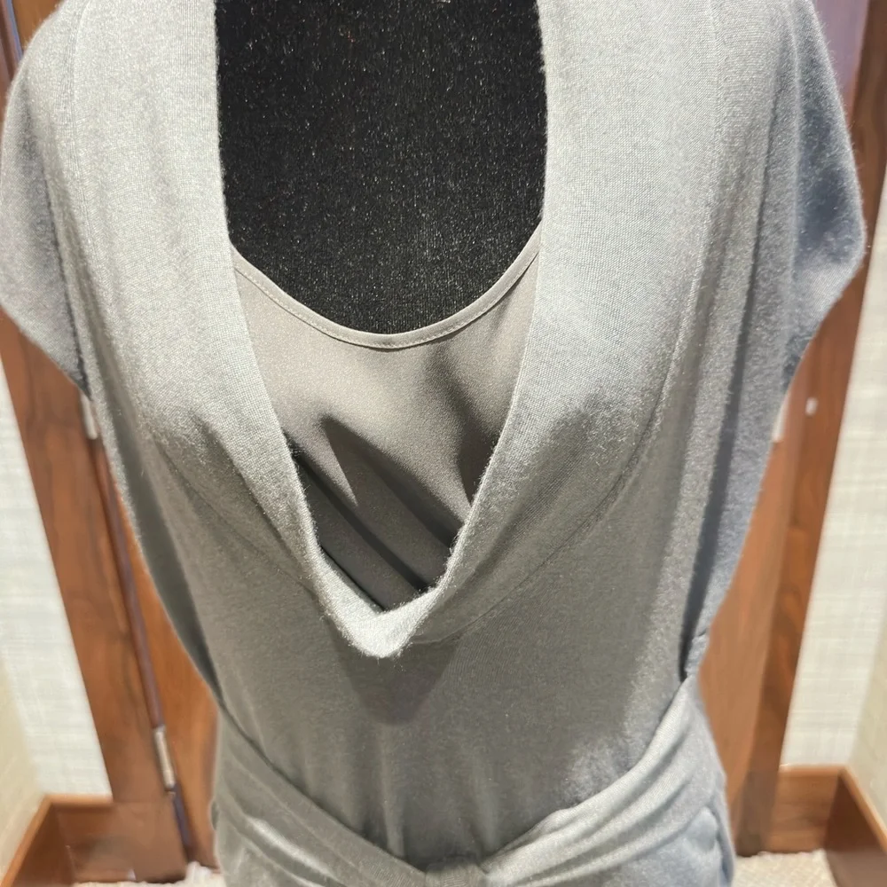 Brunello Cucinelli Gray High Low Dress - Picture 3 of 6
